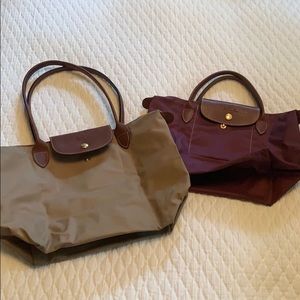 Lot of 2 Longchamp Le Pliage small bags